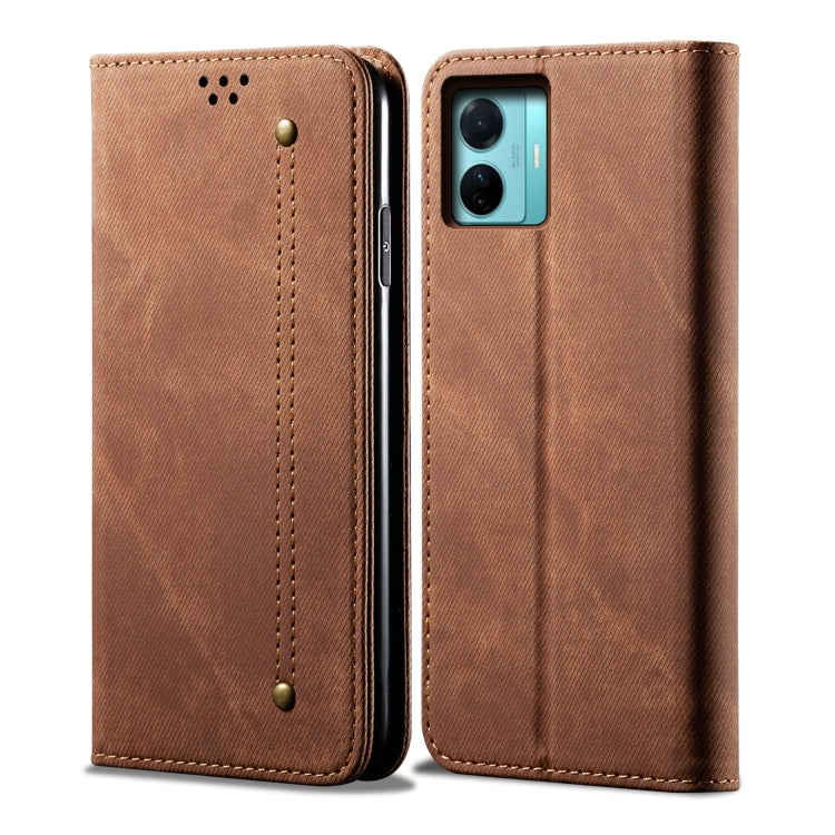 Denim Texture Leather Phone Case, For OnePlus Nord 2T, For vivo S15e / T1 5G Snapdragon 778G, For Xiaomi 12 Lite