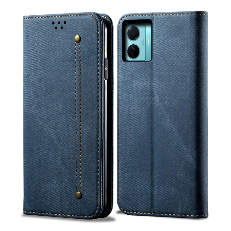 Denim Texture Leather Phone Case, For OnePlus Nord 2T, For vivo S15e / T1 5G Snapdragon 778G, For Xiaomi 12 Lite