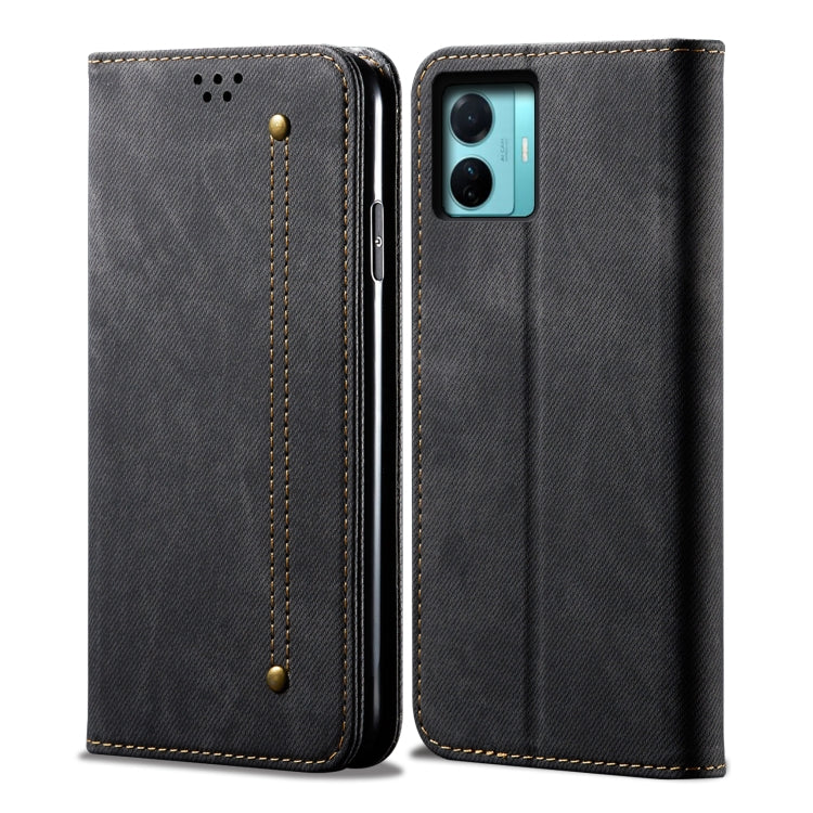 Denim Texture Leather Phone Case, For vivo S15e / T1 5G Snapdragon 778G, For OnePlus Nord 2T, For Xiaomi 12 Lite