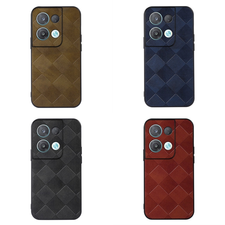 Weave Plaid PU Phone Case, For OPPO Reno8 5G, For OPPO Reno8 Pro+, For OPPO Reno8 Pro, For Samsung Galaxy Z Fold4