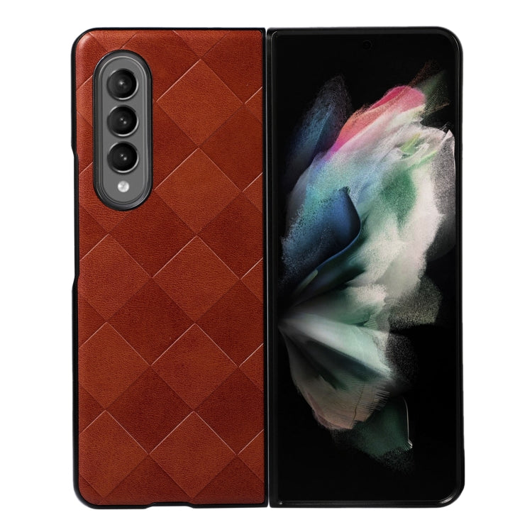 Weave Plaid PU Phone Case, For OPPO Reno8 5G, For OPPO Reno8 Pro+, For OPPO Reno8 Pro, For Samsung Galaxy Z Fold4