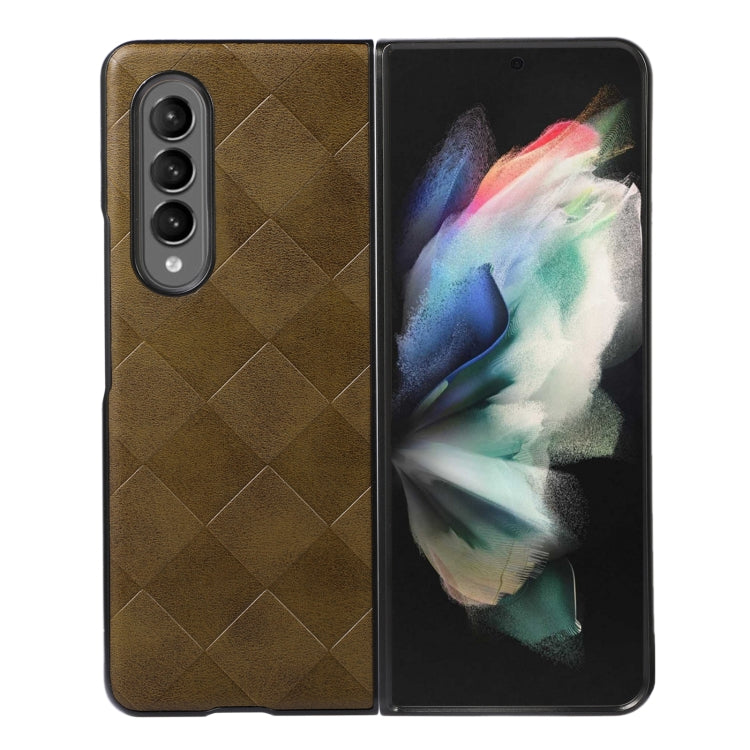 Weave Plaid PU Phone Case, For OPPO Reno8 5G, For OPPO Reno8 Pro+, For OPPO Reno8 Pro, For Samsung Galaxy Z Fold4