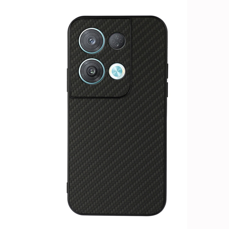 Carbon Fiber Texture Shockproof Protective Phone Case, For OPPO Reno8