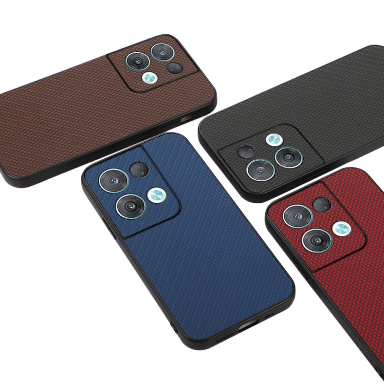 Carbon Fiber Texture Shockproof Protective Phone Case, For OPPO Reno8