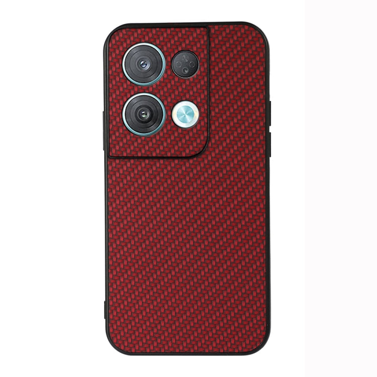 Carbon Fiber Texture Shockproof Protective Phone Case, For OPPO Reno8