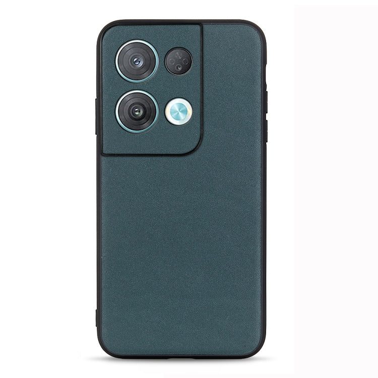 Accurate Hole Lambskin Texture Genuine Leather Phone Case, For OPPO Reno8