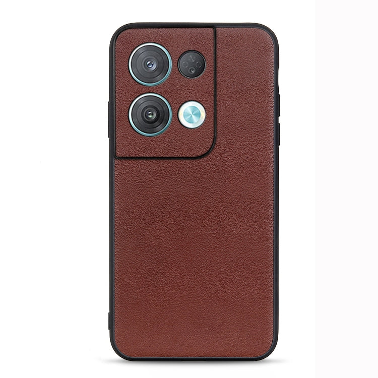 Accurate Hole Lambskin Texture Genuine Leather Phone Case, For OPPO Reno8, For OPPO Reno8 Pro, For OPPO Reno8 Pro+