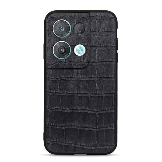 Crocodile Texture Genuine Leather Phone Case, For OPPO Reno8, For OPPO Reno8 Pro, For OPPO Reno8 Pro+