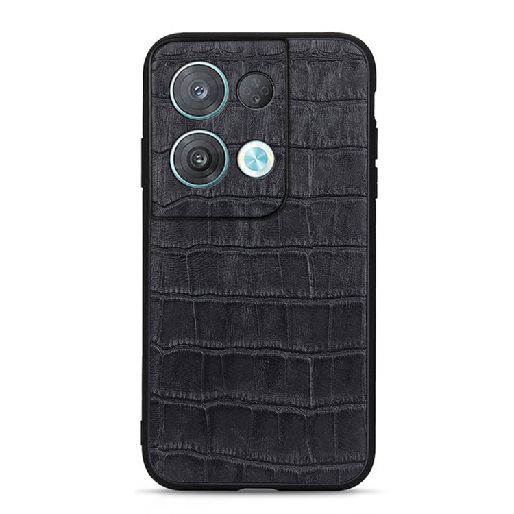 Crocodile Texture Genuine Leather Phone Case, For OPPO Reno8, For OPPO Reno8 Pro, For OPPO Reno8 Pro+