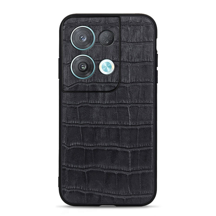 Crocodile Texture Genuine Leather Phone Case, For OPPO Reno8, For OPPO Reno8 Pro, For OPPO Reno8 Pro+