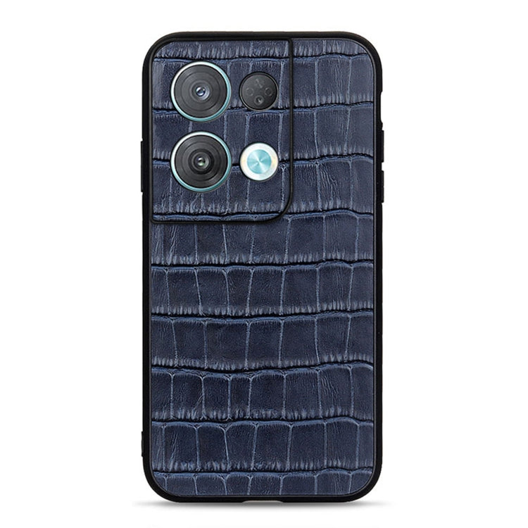 Crocodile Texture Genuine Leather Phone Case, For OPPO Reno8, For OPPO Reno8 Pro, For OPPO Reno8 Pro+