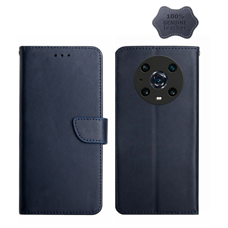 Genuine Leather Fingerprint-proof Horizontal Flip Phone Case