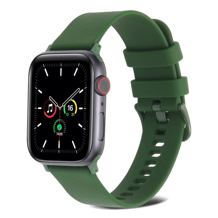 Plain Weave Silicone Watch Band For Apple Watch Series, 7 41mm / 6&amp;SE&amp;5&amp;4 40mm / 3&amp;2&amp;1 38mm, 7 45mm / 6&amp;SE&amp;5&amp;4 44mm / 3&amp;2&amp;1 42mm