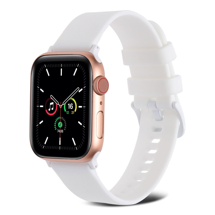 Plain Weave Silicone Watch Band For Apple Watch Series, 7 41mm / 6&amp;SE&amp;5&amp;4 40mm / 3&amp;2&amp;1 38mm, 7 45mm / 6&amp;SE&amp;5&amp;4 44mm / 3&amp;2&amp;1 42mm