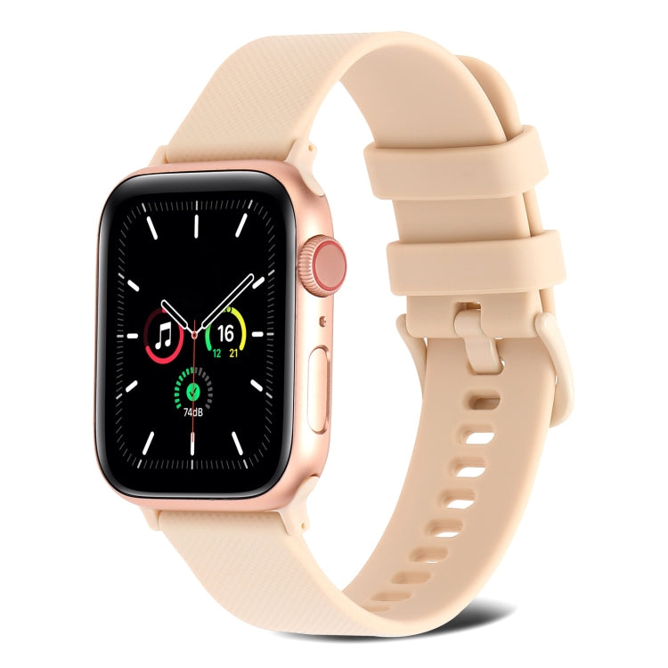 Plain Weave Silicone Watch Band For Apple Watch Series, 7 41mm / 6&amp;SE&amp;5&amp;4 40mm / 3&amp;2&amp;1 38mm, 7 45mm / 6&amp;SE&amp;5&amp;4 44mm / 3&amp;2&amp;1 42mm