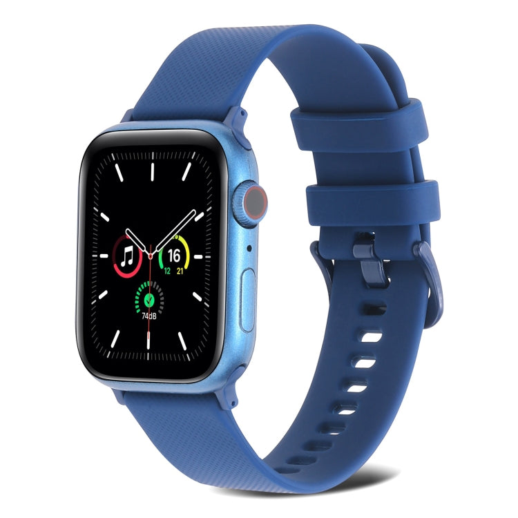 Plain Weave Silicone Watch Band For Apple Watch Series, 7 41mm / 6&amp;SE&amp;5&amp;4 40mm / 3&amp;2&amp;1 38mm, 7 45mm / 6&amp;SE&amp;5&amp;4 44mm / 3&amp;2&amp;1 42mm