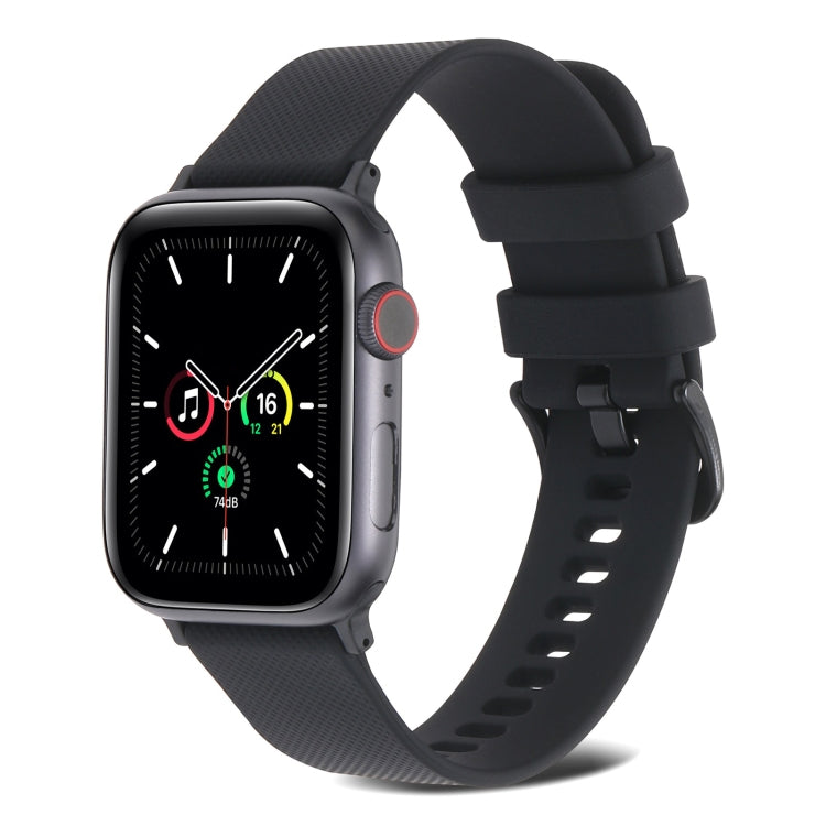 Plain Weave Silicone Watch Band For Apple Watch Series, 7 41mm / 6&amp;SE&amp;5&amp;4 40mm / 3&amp;2&amp;1 38mm, 7 45mm / 6&amp;SE&amp;5&amp;4 44mm / 3&amp;2&amp;1 42mm