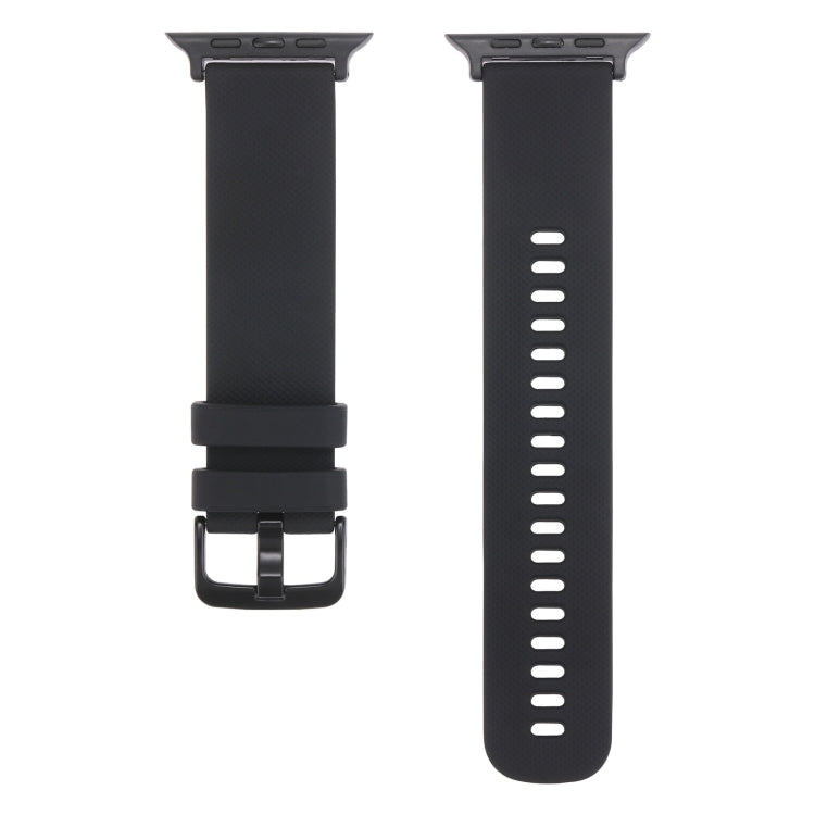 Plain Weave Silicone Watch Band For Apple Watch Series, 7 41mm / 6&amp;SE&amp;5&amp;4 40mm / 3&amp;2&amp;1 38mm, 7 45mm / 6&amp;SE&amp;5&amp;4 44mm / 3&amp;2&amp;1 42mm