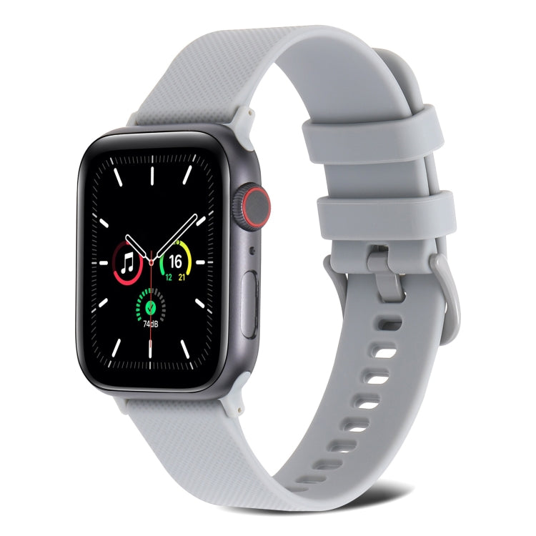 Plain Weave Silicone Watch Band For Apple Watch Series, 7 41mm / 6&amp;SE&amp;5&amp;4 40mm / 3&amp;2&amp;1 38mm, 7 45mm / 6&amp;SE&amp;5&amp;4 44mm / 3&amp;2&amp;1 42mm