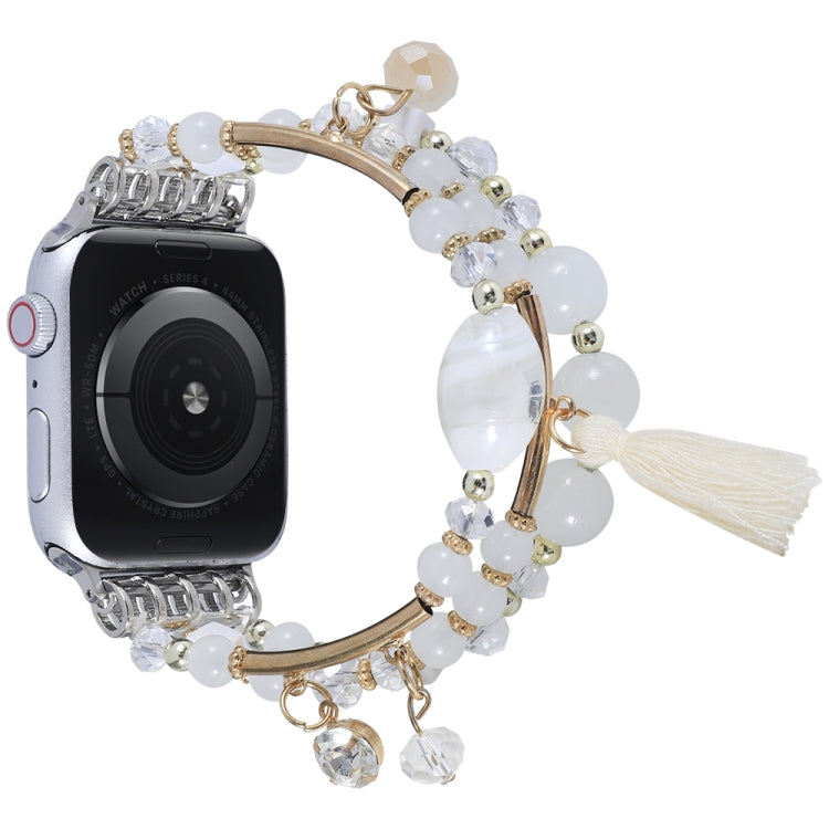 Round Bead Chain Watch Band For Apple Watch Series, 7 41mm / 6&amp;SE&amp;5&amp;4 40mm / 3&amp;2&amp;1 38mm, 7 45mm / 6&amp;SE&amp;5&amp;4 44mm / 3&amp;2&amp;1 42mm