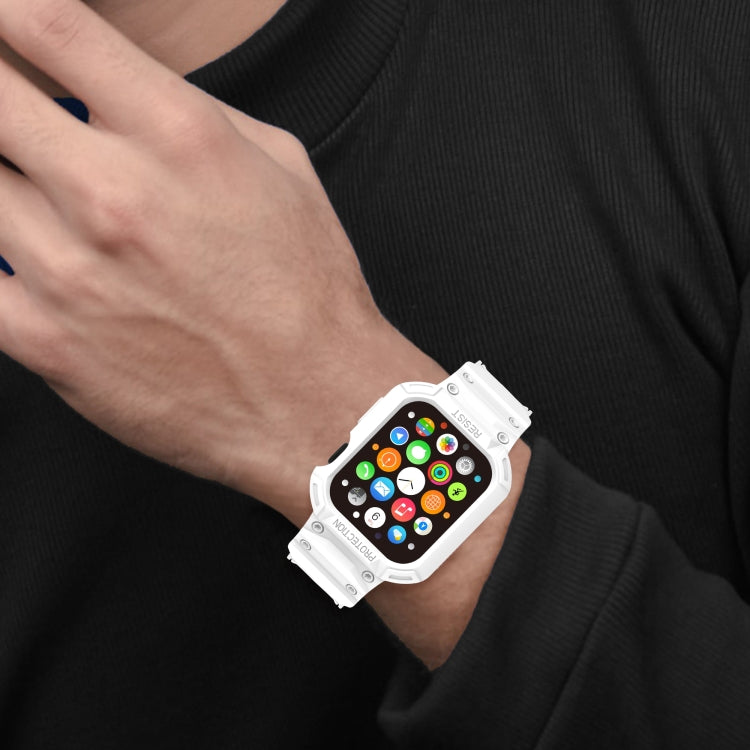 Integrated TPU Watch Band For Apple Watch Series, 7 41mm / 6&amp;SE&amp;5&amp;4 40mm / 3&amp;2&amp;1 38mm, 7 45mm / 6&amp;SE&amp;5&amp;4 44mm / 3&amp;2&amp;1 42mm