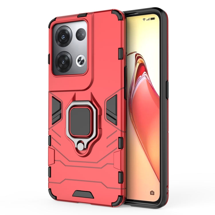 Shockproof PC + TPU Protective Phone Case with Magnetic Ring Holder, For OPPO Reno8, For OPPO Reno8 Pro, For OPPO Reno8 Pro+