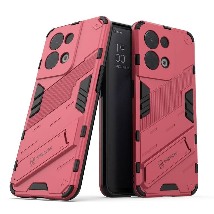 Punk Armor 2 in 1 PC + TPU Shockproof Phone Case with Invisible Holder, For OPPO Reno8, For OPPO Reno8 Pro, For OPPO Reno8 Pro+, For Xiaomi Poco M4 5G