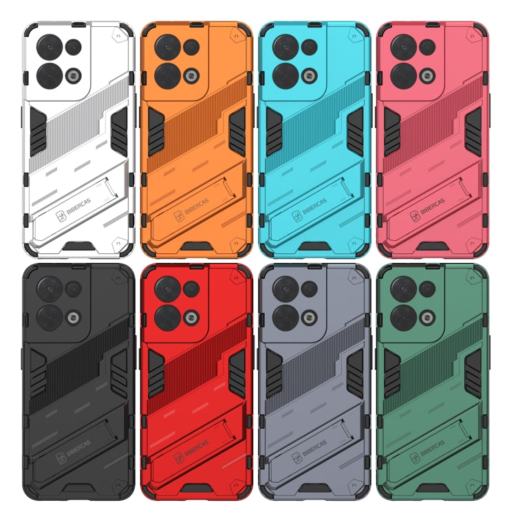 Punk Armor 2 in 1 PC + TPU Shockproof Phone Case with Invisible Holder, For OPPO Reno8, For OPPO Reno8 Pro, For OPPO Reno8 Pro+, For Xiaomi Poco M4 5G