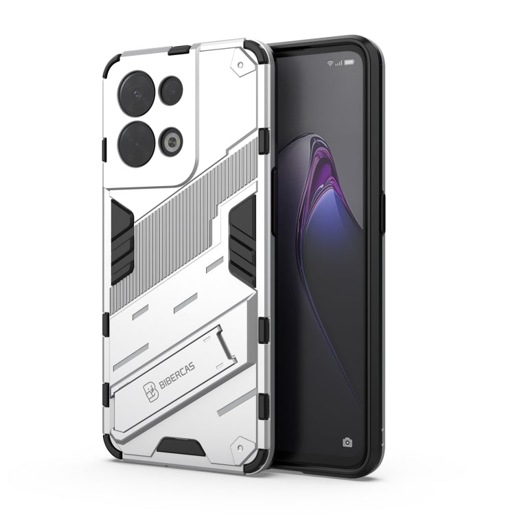 Punk Armor 2 in 1 PC + TPU Shockproof Phone Case with Invisible Holder, For OPPO Reno8, For OPPO Reno8 Pro, For OPPO Reno8 Pro+, For Xiaomi Poco M4 5G