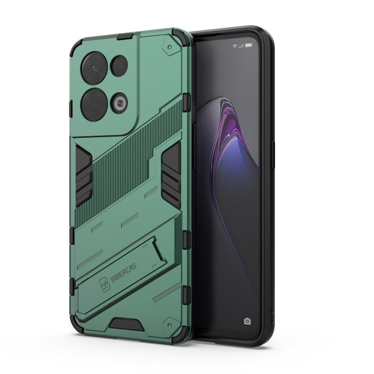 Punk Armor 2 in 1 PC + TPU Shockproof Phone Case with Invisible Holder, For OPPO Reno8, For OPPO Reno8 Pro, For OPPO Reno8 Pro+, For Xiaomi Poco M4 5G