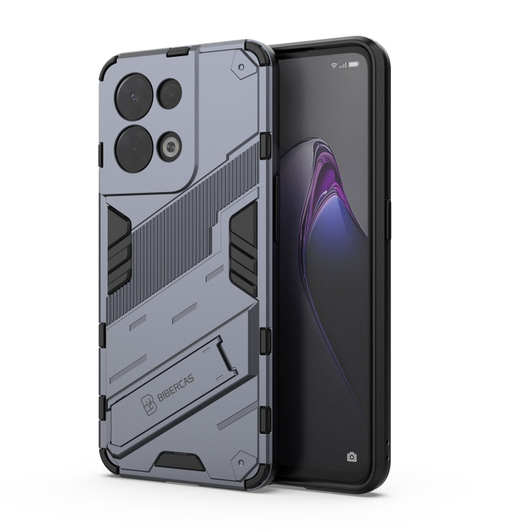 Punk Armor 2 in 1 PC + TPU Shockproof Phone Case with Invisible Holder, For OPPO Reno8, For OPPO Reno8 Pro, For OPPO Reno8 Pro+, For Xiaomi Poco M4 5G