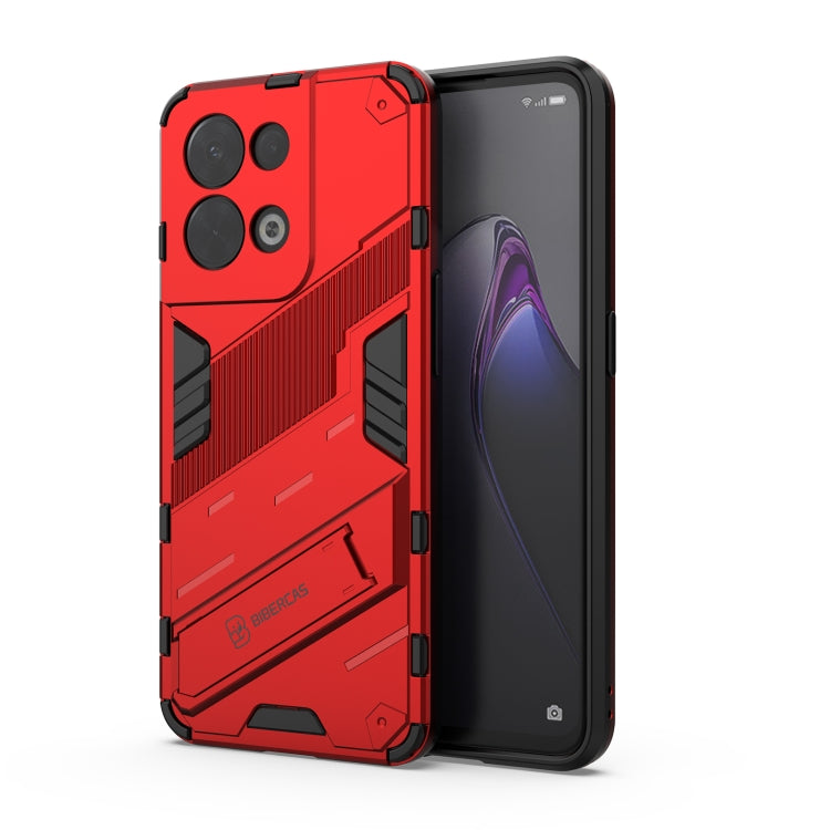 Punk Armor 2 in 1 PC + TPU Shockproof Phone Case with Invisible Holder, For OPPO Reno8, For OPPO Reno8 Pro, For OPPO Reno8 Pro+, For Xiaomi Poco M4 5G