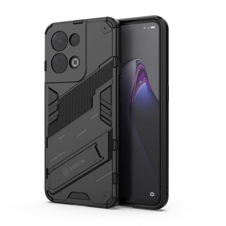 Punk Armor 2 in 1 PC + TPU Shockproof Phone Case with Invisible Holder, For OPPO Reno8, For OPPO Reno8 Pro, For OPPO Reno8 Pro+, For Xiaomi Poco M4 5G