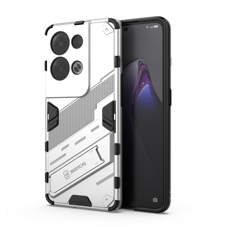 Punk Armor 2 in 1 PC + TPU Shockproof Phone Case with Invisible Holder, For OPPO Reno8, For OPPO Reno8 Pro, For OPPO Reno8 Pro+, For Xiaomi Poco M4 5G