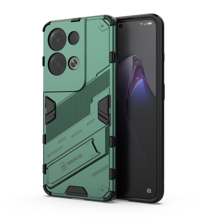 Punk Armor 2 in 1 PC + TPU Shockproof Phone Case with Invisible Holder, For OPPO Reno8, For OPPO Reno8 Pro, For OPPO Reno8 Pro+, For Xiaomi Poco M4 5G