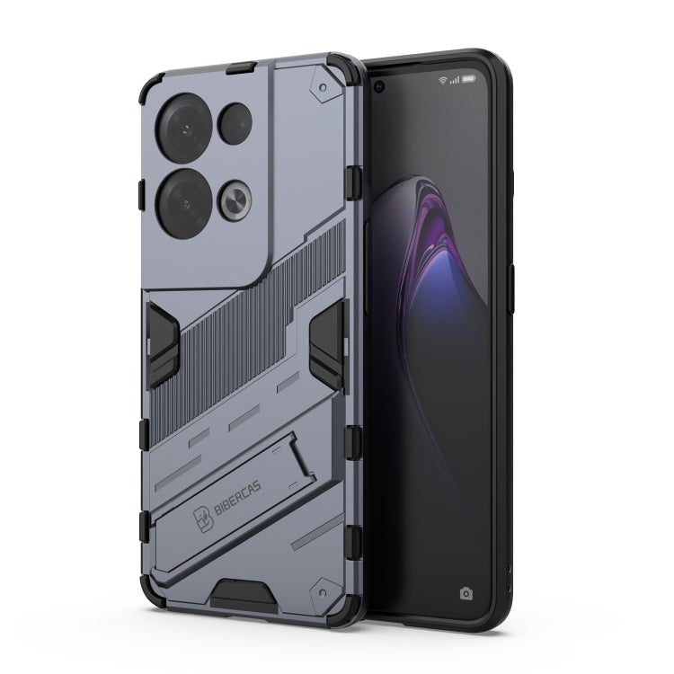 Punk Armor 2 in 1 PC + TPU Shockproof Phone Case with Invisible Holder, For OPPO Reno8, For OPPO Reno8 Pro, For OPPO Reno8 Pro+, For Xiaomi Poco M4 5G