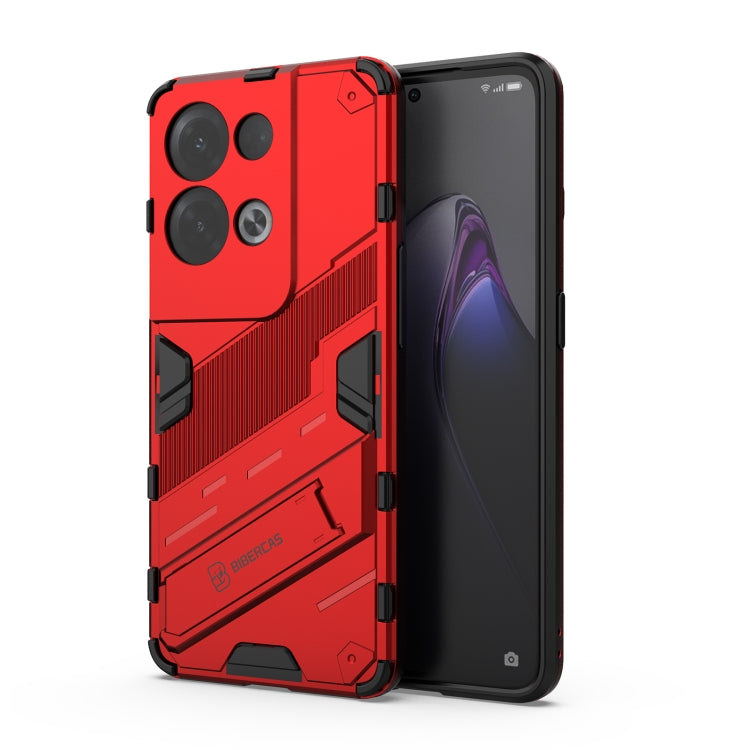 Punk Armor 2 in 1 PC + TPU Shockproof Phone Case with Invisible Holder, For OPPO Reno8, For OPPO Reno8 Pro, For OPPO Reno8 Pro+, For Xiaomi Poco M4 5G