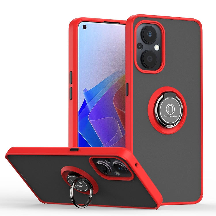 Q Shadow 1 Series TPU + PC Phone Case with Ring, For Oppo A96 4G/Realme 9i, For OPPO Realme C35