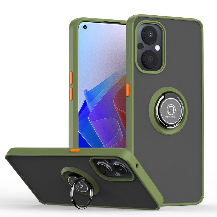 Q Shadow 1 Series TPU + PC Phone Case with Ring, For Oppo A96 4G/Realme 9i, For OPPO Realme C35