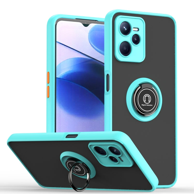 Q Shadow 1 Series TPU + PC Phone Case with Ring, For Oppo A96 4G/Realme 9i, For OPPO Realme C35