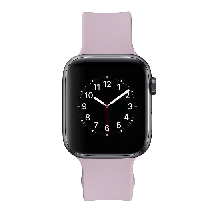 Square Buckle Silicone Watch Band For Apple Watch Series, 7 41mm / 6&SE&5&4 40mm / 3&2&1 38mm, 7 45mm / 6&SE&5&4 44mm / 3&2&1 42mm
