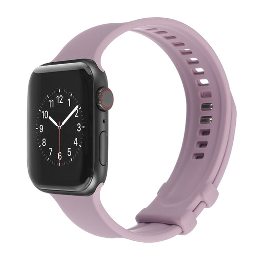 Square Buckle Silicone Watch Band For Apple Watch Series, 7 41mm / 6&SE&5&4 40mm / 3&2&1 38mm, 7 45mm / 6&SE&5&4 44mm / 3&2&1 42mm