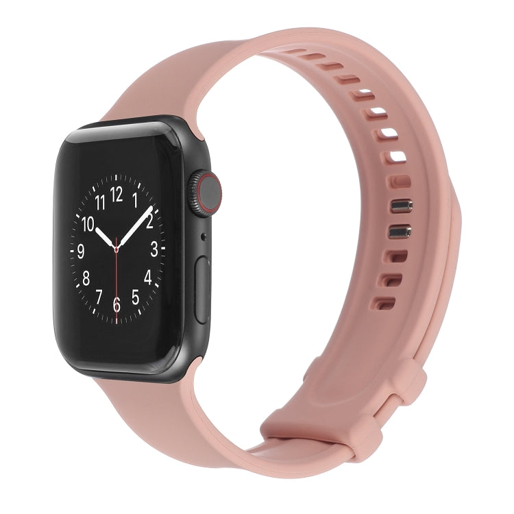 Square Buckle Silicone Watch Band For Apple Watch Series, 7 41mm / 6&amp;SE&amp;5&amp;4 40mm / 3&amp;2&amp;1 38mm, 7 45mm / 6&amp;SE&amp;5&amp;4 44mm / 3&amp;2&amp;1 42mm