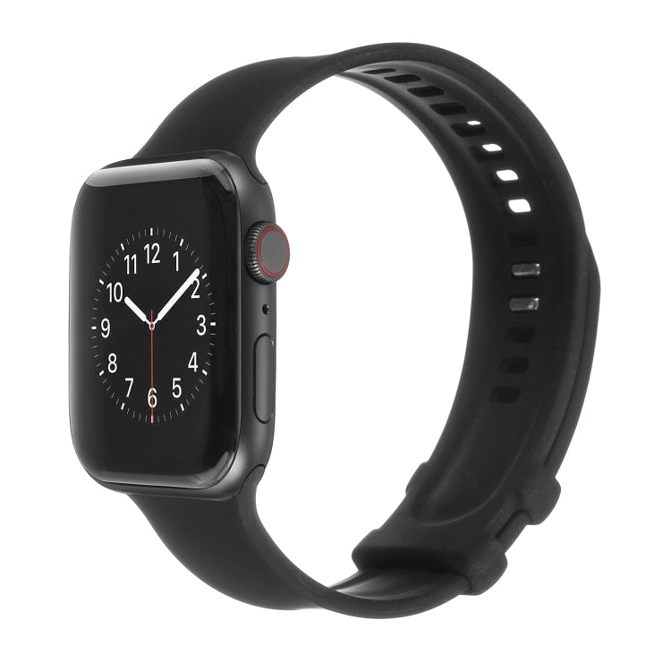 Square Buckle Silicone Watch Band For Apple Watch Series, 7 41mm / 6&amp;SE&amp;5&amp;4 40mm / 3&amp;2&amp;1 38mm, 7 45mm / 6&amp;SE&amp;5&amp;4 44mm / 3&amp;2&amp;1 42mm