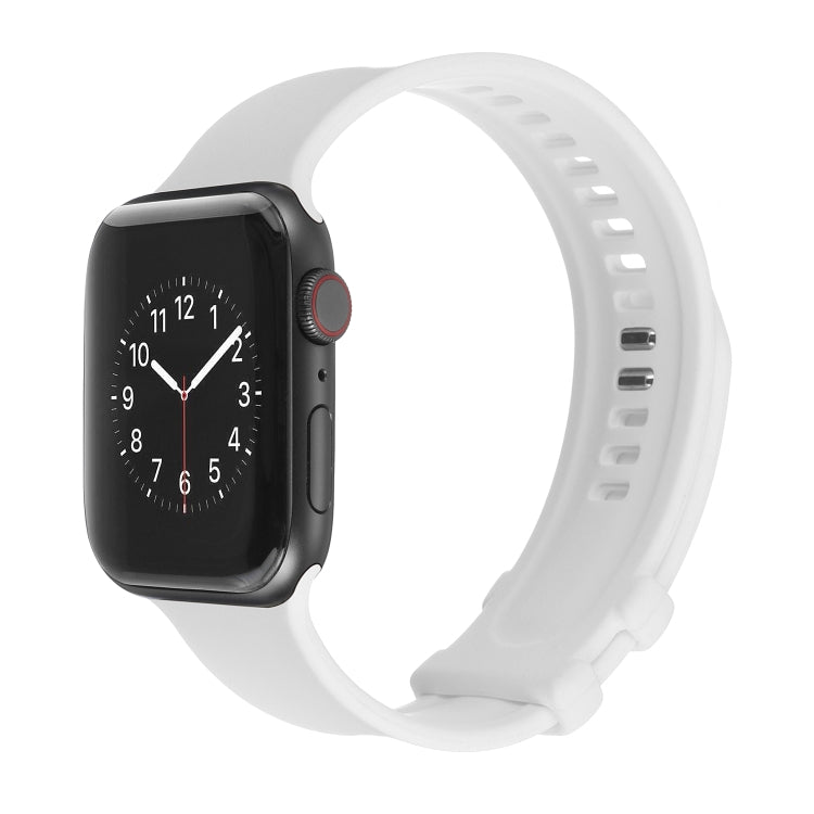 Square Buckle Silicone Watch Band For Apple Watch Series, 7 41mm / 6&amp;SE&amp;5&amp;4 40mm / 3&amp;2&amp;1 38mm, 7 45mm / 6&amp;SE&amp;5&amp;4 44mm / 3&amp;2&amp;1 42mm