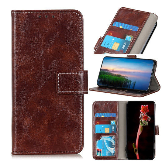 Retro Crazy Horse Texture Horizontal Flip Leather Case with Holder &amp; Card Slots &amp; Photo Frame &amp; Wallet, For OnePlus 8, For OPPO Find X2, For OPPO Realme 6 Pro, For Galaxy A41, For Galaxy A70e, For Huawei Enjoy 10e