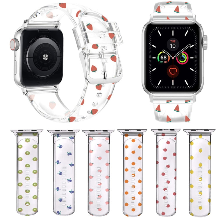 Square Buckle Transparent Watch Band For Apple Watch Series, 7 41mm / 6&amp;SE&amp;5&amp;4 40mm / 3&amp;2&amp;1 38mm, 7 45mm / 6&amp;SE&amp;5&amp;4 44mm / 3&amp;2&amp;1 42mm