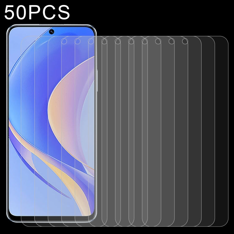 50 PCS 0.26mm 9H 2.5D Tempered Glass Film, For OPPO Reno7 A (50 PCS), For Huawei nova Y90 (50 PCS)