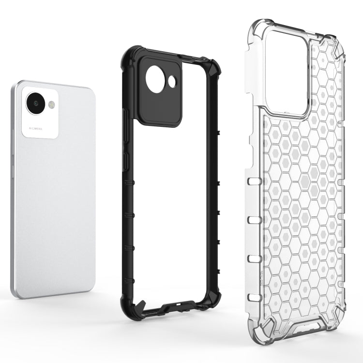 Shockproof Honeycomb PC + TPU Protective Case, For OPPO Realme C30