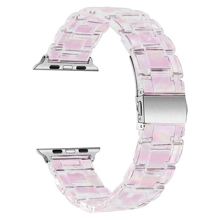 Three-Bead Translucent Watch Band For Apple Watch Series, 7 45mm / 6&amp;SE&amp;5&amp;4 44mm / 3&amp;2&amp;1 42mm, 7 41mm / 6&amp;SE&amp;5&amp;4 40mm / 3&amp;2&amp;1 38mm